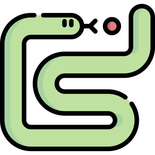 Icon of snake with lineal color